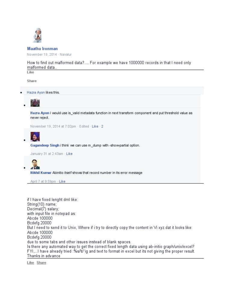 Abinitio Scenarios Question PDF Computing Computer Data
