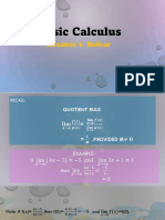 Basic Calculus: Jessamie V. Bolivar