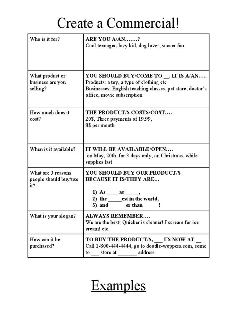 Create a Commercial B1.2 PDF