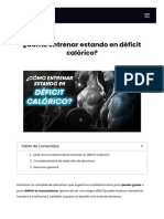 Cómo Entrenar Estando en Déficit Calórico