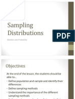 Sampling Distributions: Statistics and Probability