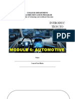 Module 6: Automotive: Introduc Tion To Industria L Arts
