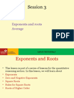 Session 3 Exponents Roots and Average