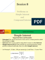 Session 8: Problems On Simple Interest and Compound Interest