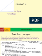 Session 4 Percentage and Ages