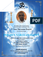 1 Year Thevasam Prayers: Ponnen Narayanasamy