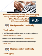 The Perceived Barriers To Learning With Touch-Typing Among Christian Higher Education Institution Office Administration Students A Phenomenological Study