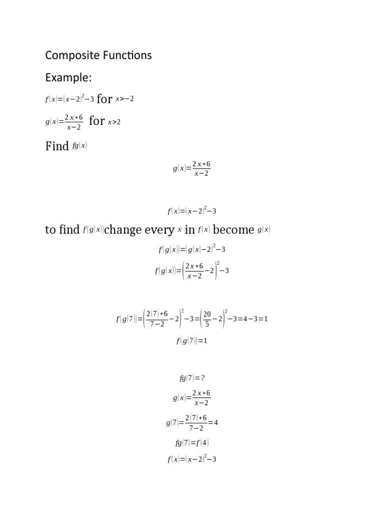 Composite Functions PDF