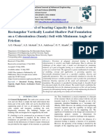 Geometrical Model of Bearing Capacity For A Safe Rectangular Vertically Loaded Shallow Pad Foundation On A Cohessionless (Sandy) Soil With Minimum Angle of Friction