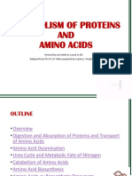 1METABOLISM OF PROTEINS AND AMINO ACIDS Fs 2016-17 Handout