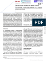 Serum Copper and Selenium Ratio as a Novel Biomarker for Resistance to Thyroid Hormone