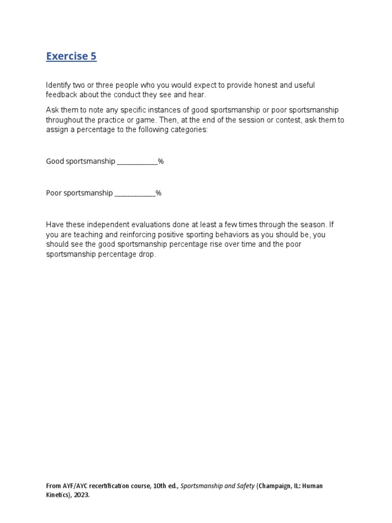 Exercise 5 | PDF | Business | Sports & Recreation