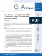 The Decline of Europe and The US Shifts in The World Economy and in Global Politics G2