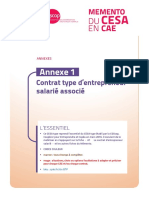 E Annexe 1 Contrat Type D Entrepreneur Salarié Associe