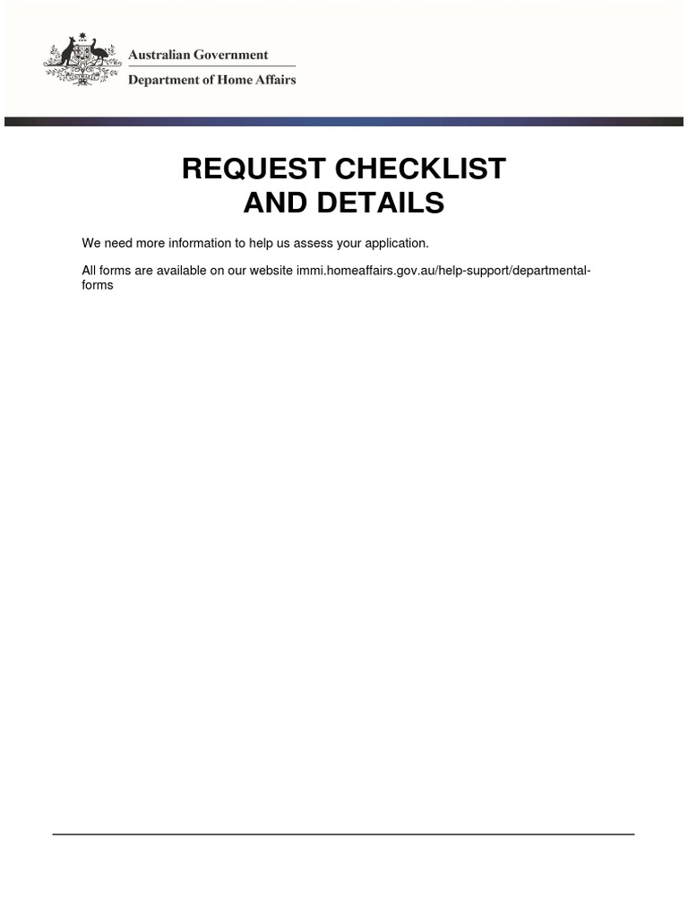 S56 Request Checklist for Visa Applicants | PDF | Travel Visa ...