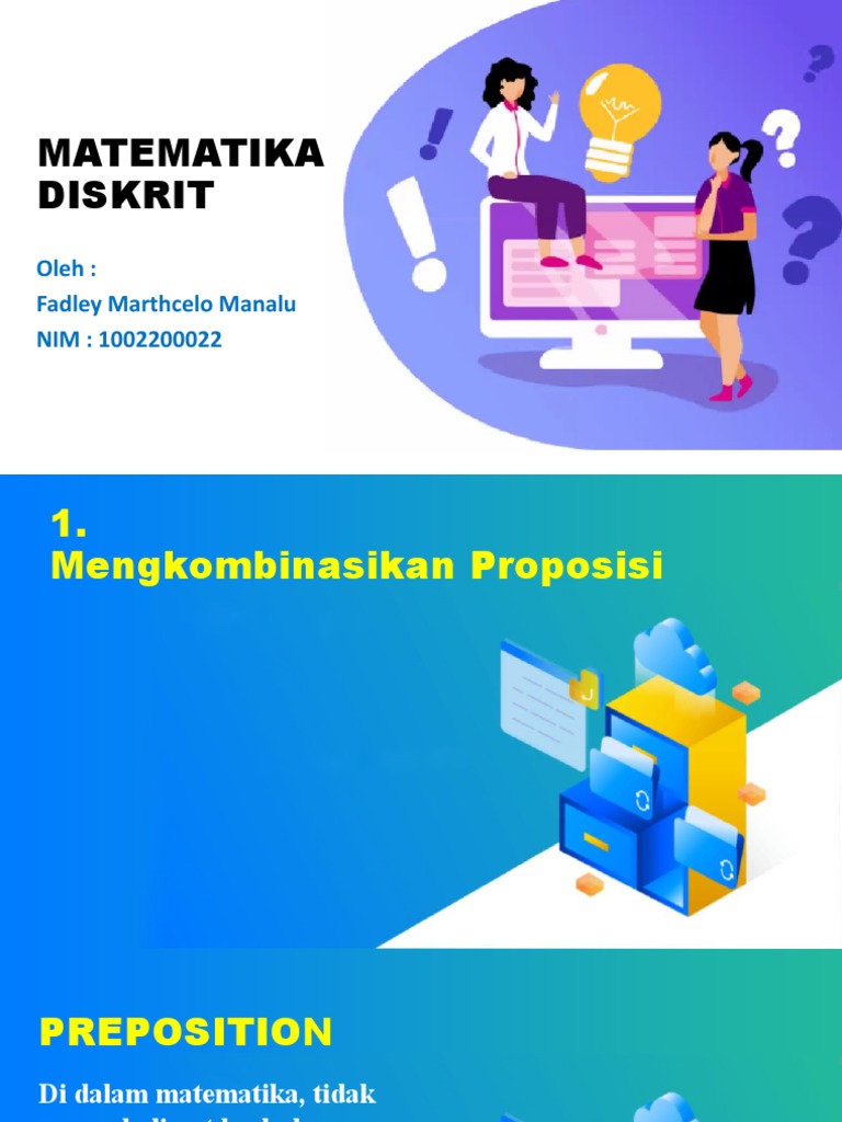 Logika Matematika Diskrit | PDF | Seni & Disiplin Bahasa