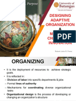 Designing Adaptive Organization and Managing Change and Innovation