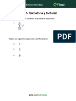 Sumatoria y Factorial Ejercicios