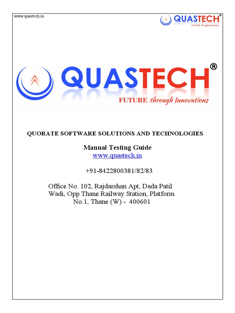 Manual Testing Essentials | PDF | Software Testing | Use Case