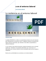 La Resiliencia en El Entorno Laboral