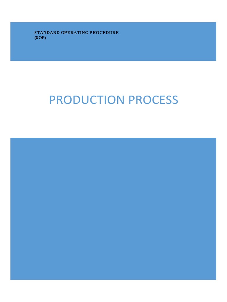 SOP for Production Process Management | PDF | Verification And Validation