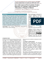 A Study On Academic Achievement of Post Graduate Trainee Teacher and Importance of Academic Achievements of Teacher Education at Thanjavur District