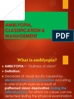 AMBLYOPIA CLASSIFICATION MANAGEMENT