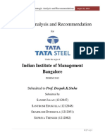 Strategic Analysis and Recommendation For Tata Steel PR