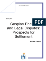 Caspian Energy and Legal Disputes: Prospects For Settlement