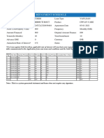 View monthly repayment schedule for CPP LIV CARE loan