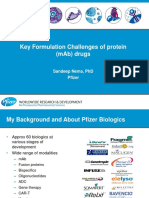 Key Formulation Challenges of Protein (Mab) Drugs: Sandeep Nema, PHD Pfizer
