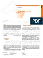 Testicular Varicocele: An Overview: Review
