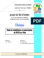 Etude de Réhabilitation Et Modernisation de CW 05 Sur 14km