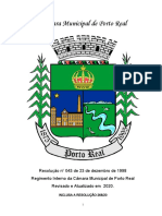 Regimento Interno-Cãmara de Porto Real
