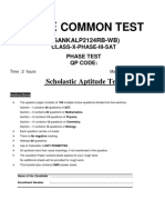 Fiitjee: Common Test
