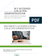 Recursos y Acciones Contra Los Actos Administrativos