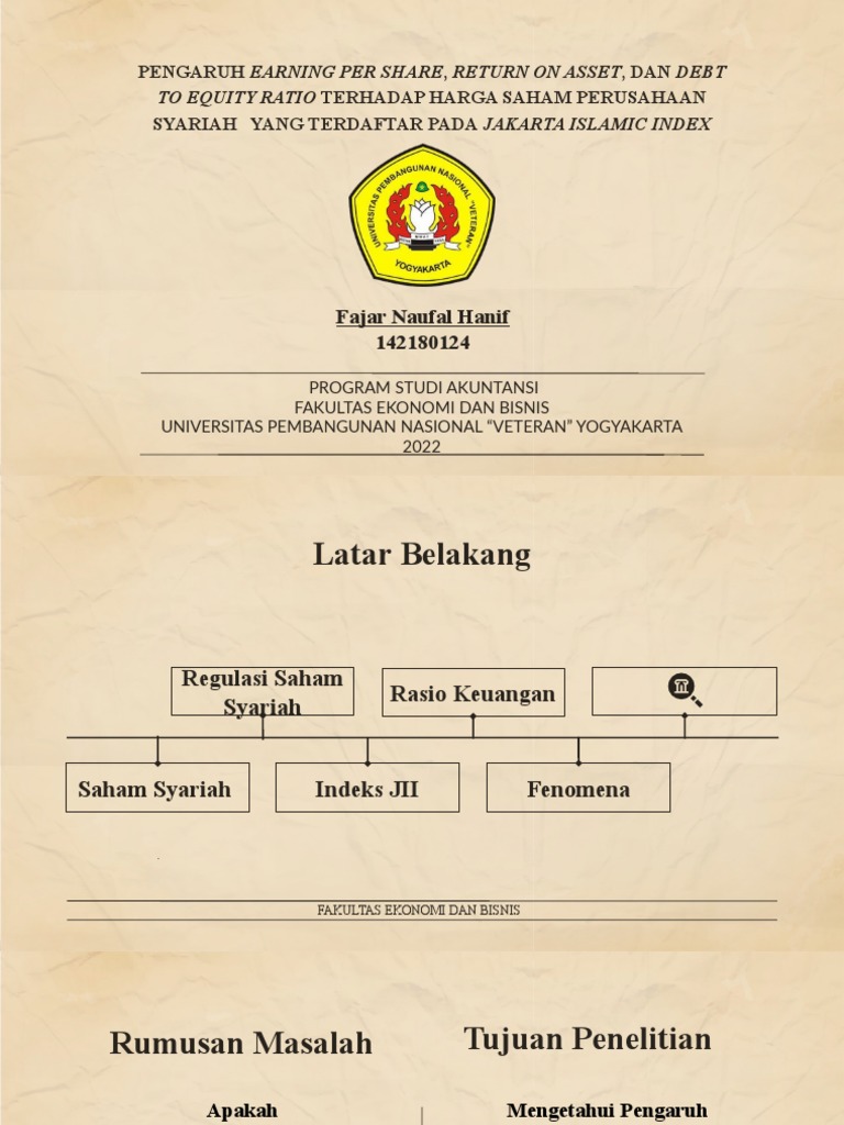 Pengaruh EPS, ROA, dan DER pada Harga Saham | PDF