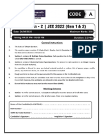 2022-JEE-Main-2 Paper (Gen. 1 and 2)