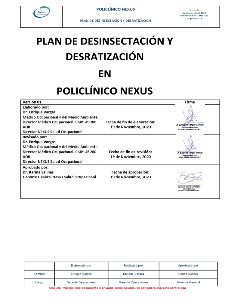 Plan de Control de Plagas | PDF | Pesticida | Plaga (organismo)