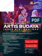 Pengambilan Artis Budaya Kontrak Gred B19 Pentarama