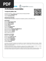 Actividades Esenciales: Transporte Público: NO