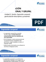 Unidad 3 Sesión 20 21 Expresión Corporal Gesticulacion y Proxemia