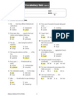 Vocabulary Quiz: (Unit 5)