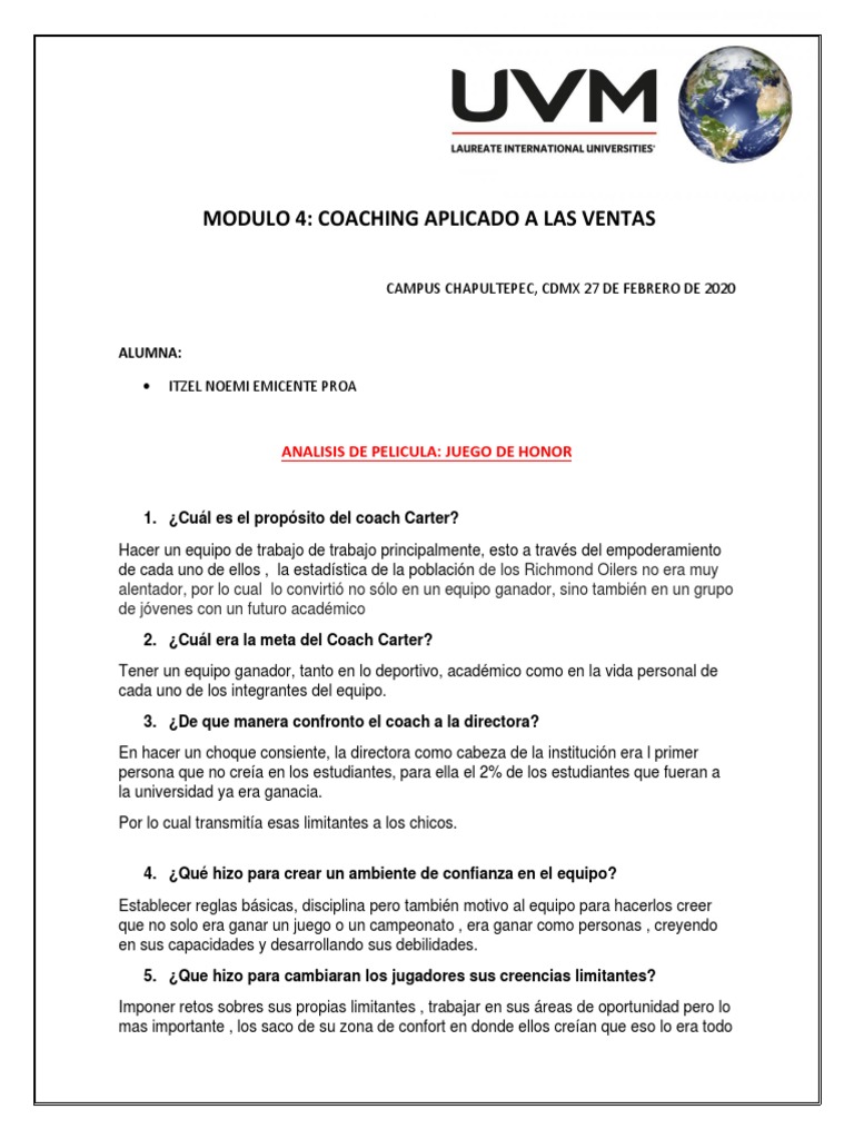 Tarea 2 Modulo 4 | PDF | Crecimiento personal y profesional ...