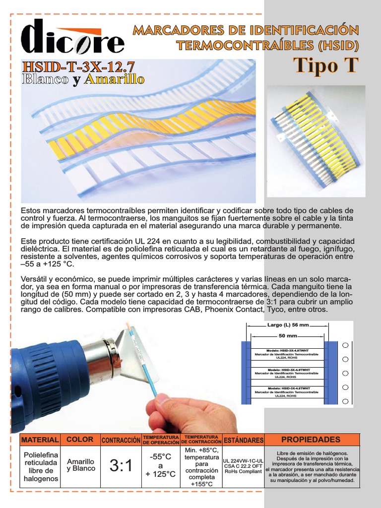 Marcadores Termocontraíbles HSID | PDF | Impresora (Computación ...