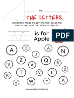 Find, Trace & Color The Letter A To Z Alphabet Worksheet