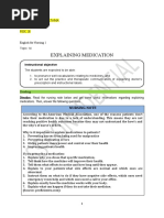 Explaining Medication: Nursing Note