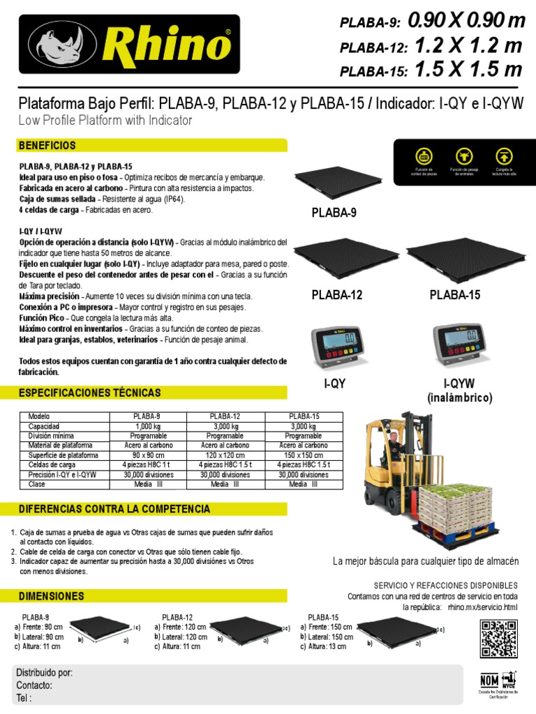 Básculas PLABA: Precisión y Durabilidad | PDF | Bienes manufacturados