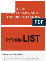 3lists, Tuples, Sets, and Dictionaries