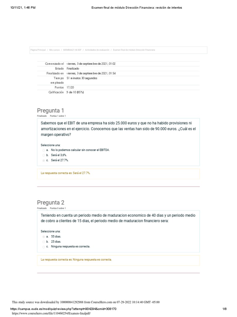 Examen Final PDF | PDF | Compartir (Finanzas) | Arrendamiento